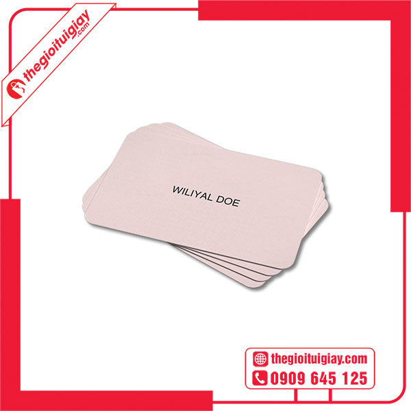 Mẫu card visit màu hồng WILIYAL DOE