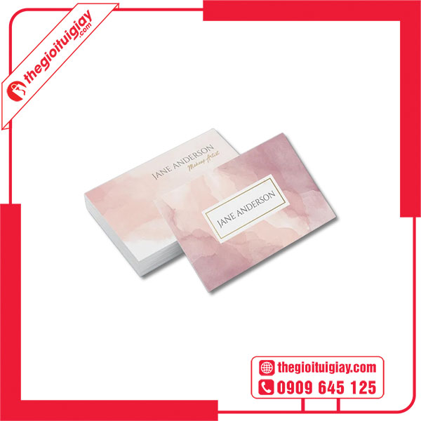 Mẫu card visit màu hồng JANE ANDERSON