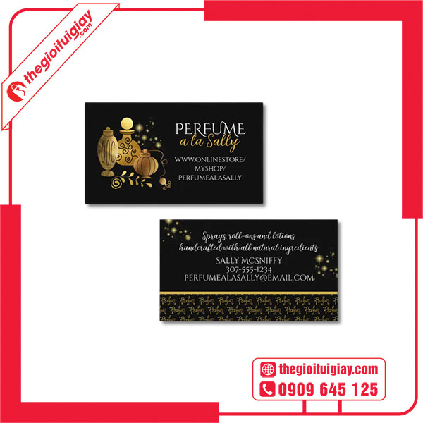 Mẫu card visit nước hoa Sally