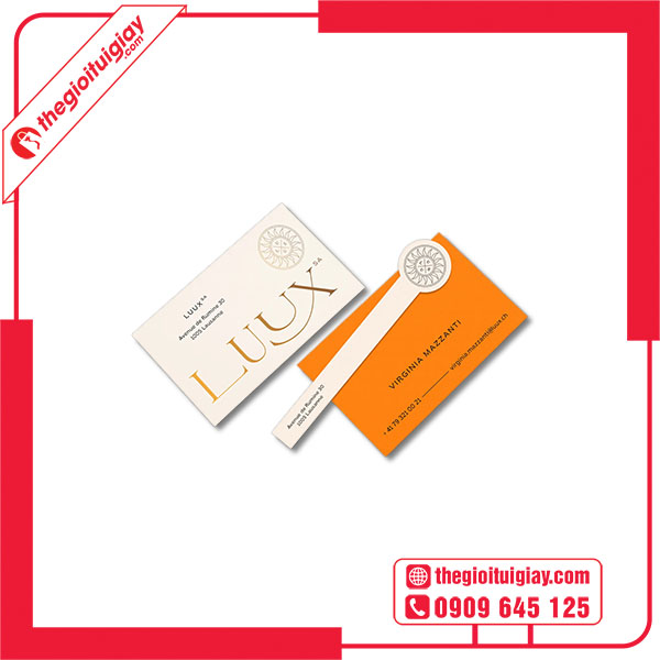 Mẫu card visit nước hoa LUUX