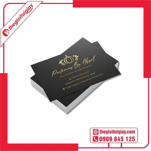 Mẫu card visit nước hoa giấy mỹ thuật