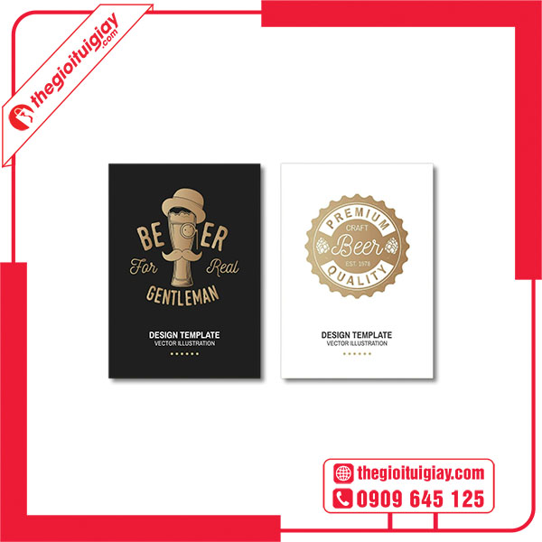 Mẫu card visit quán nhậu Beer Gentleman