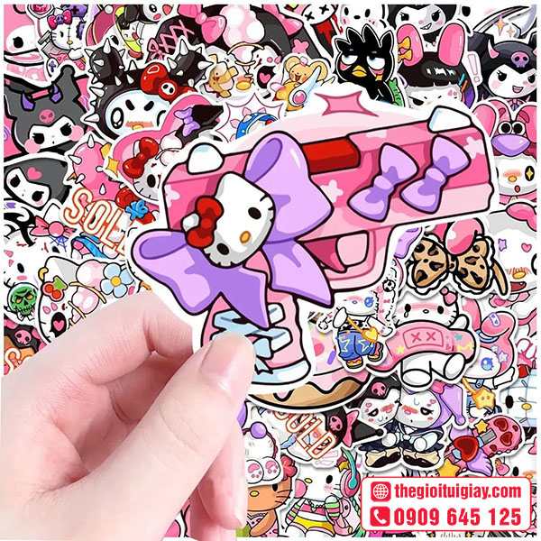 Mẫu sticker Hello Kitty sáng tạo