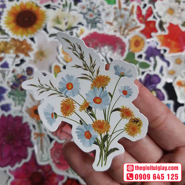 Mẫu sticker hoa ấn tượng