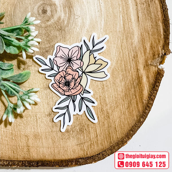 Mẫu sticker hoa thu hút