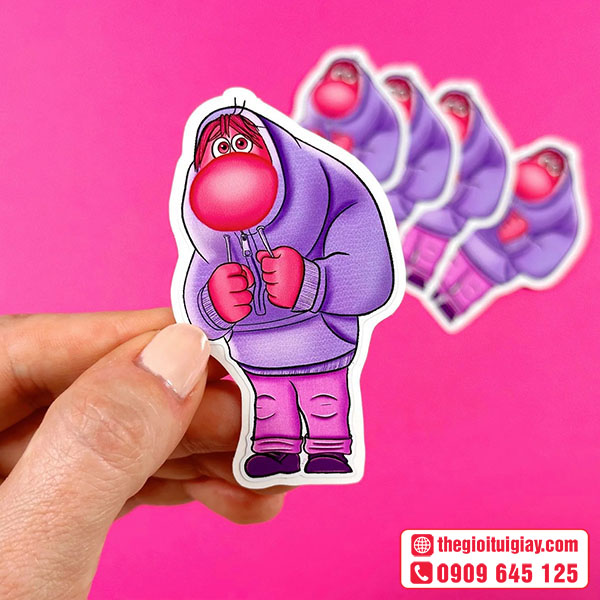 Mẫu sticker Inside Out 2 nhân vật Embarrassment (Xấu Hổ)