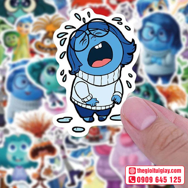Mẫu sticker Inside Out 2 nhân vật Sadness (Buồn Bã)