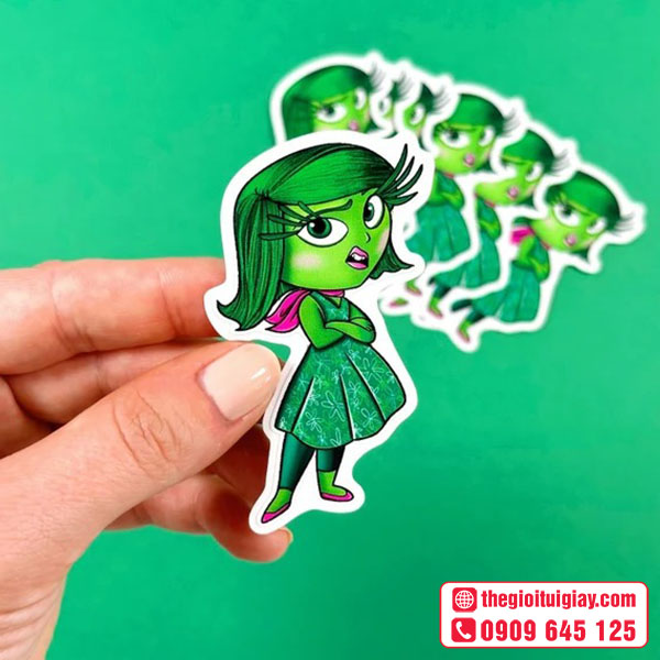 Mẫu sticker Inside Out 2 nhân vật Disgust (Chảnh Chọe)
