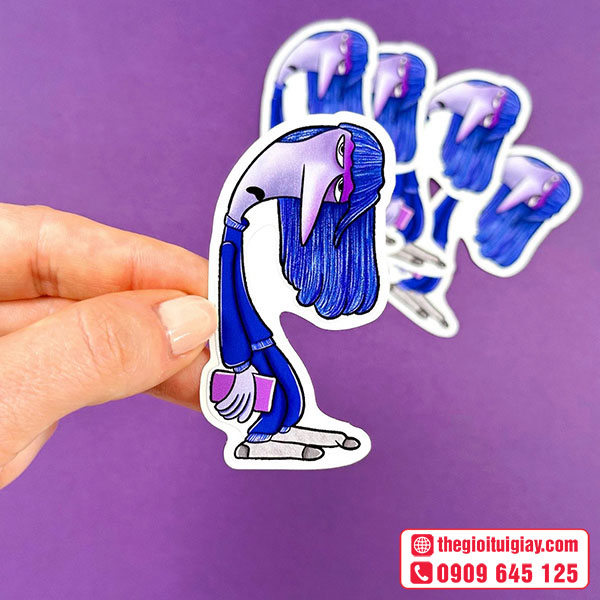 Mẫu sticker Inside Out 2 nhân vật Ennui (Chán Nản)