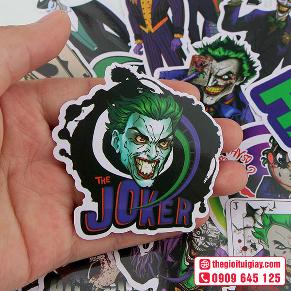 Mẫu sticker Joker bế đứt thành phẩm