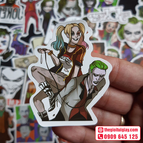 Mẫu sticker Joker và Harley Quinn