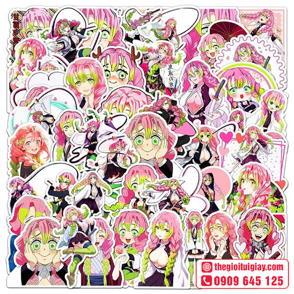 Mẫu sticker Kimetsu no Yaiba nhân vật Kanroji Mitsuri (Luyến Trụ)