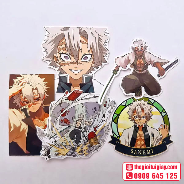 Mẫu sticker Kimetsu no Yaiba nhân vật Shinazugawa Sanemi (Phong Trụ)