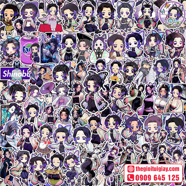 Mẫu sticker Kimetsu no Yaiba nhân vật Kocho Shinobu (Trùng Trụ)