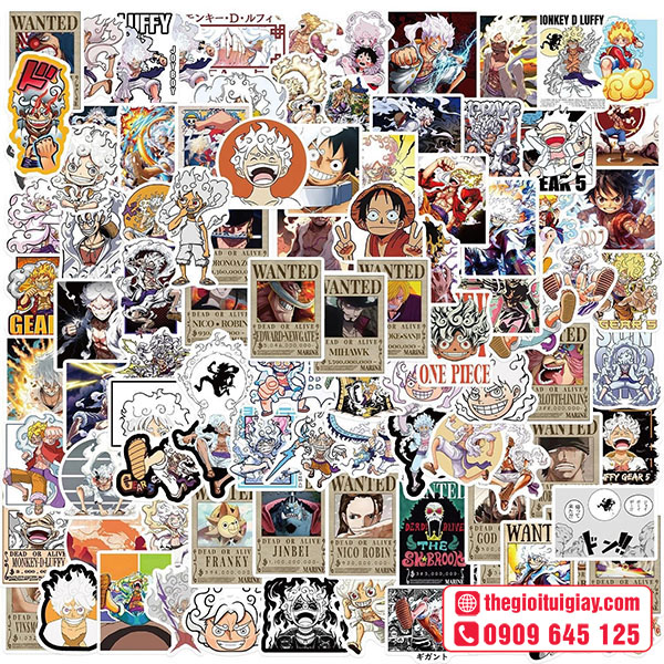 Mẫu sticker Luffy Gear 5 chuyên nghiệp