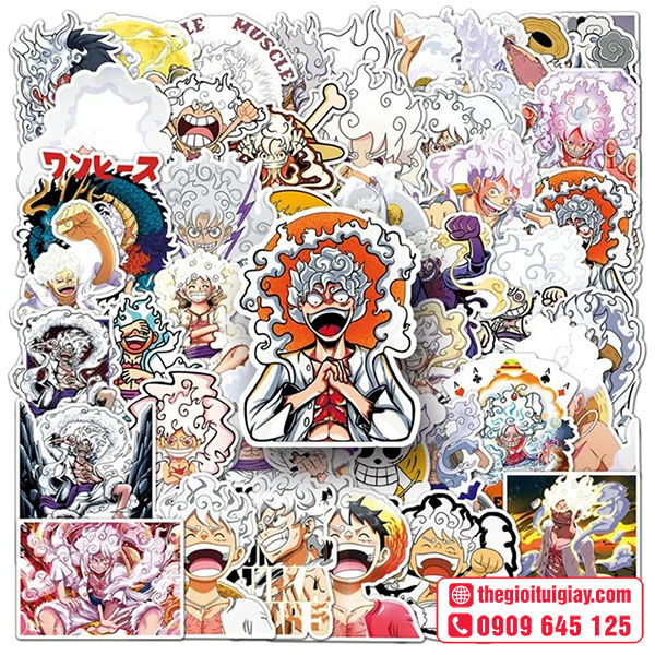 Mẫu sticker Luffy Gear 5 tự tin
