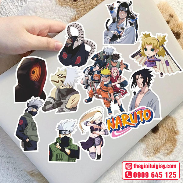 Mẫu sticker Naruto dán laptop