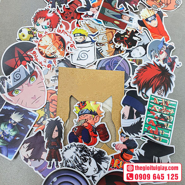 Mẫu sticker Naruto decal giấy