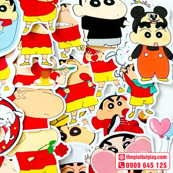 Mẫu sticker shin cậu bé bút chì chuyên nghiệp
