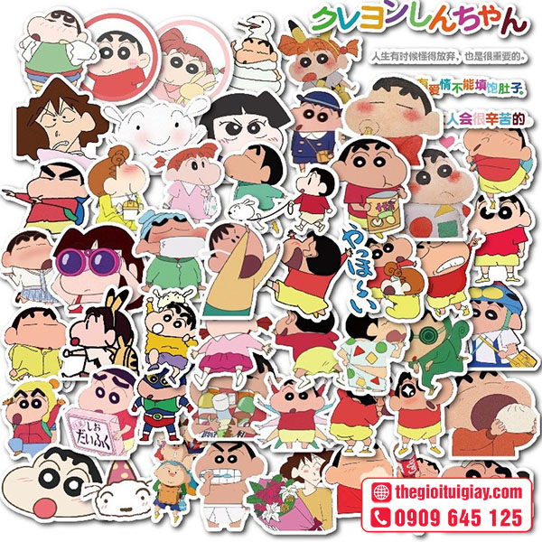Mẫu sticker shin cậu bé bút chì sáng tạo