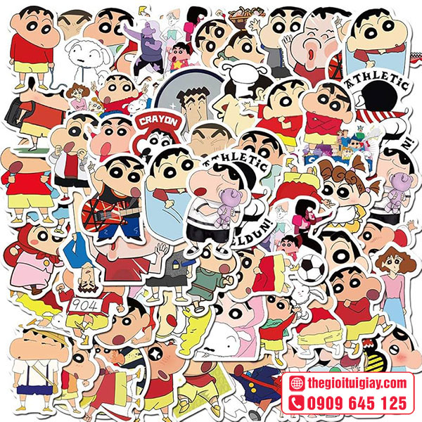 Mẫu sticker shin cậu bé bút chì thu hút