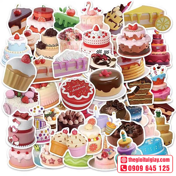 Mẫu sticker bánh sinh nhật