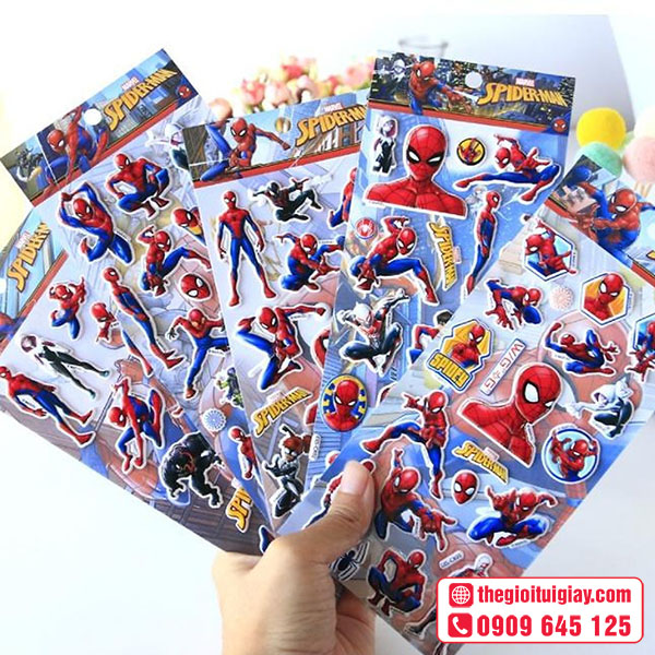 Mẫu bộ sticker Spiderman giá rẻ