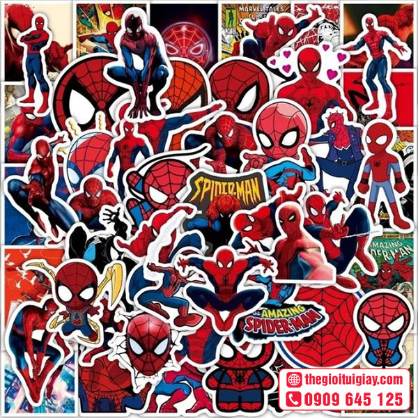 Mẫu sticker Spiderman sáng tạo