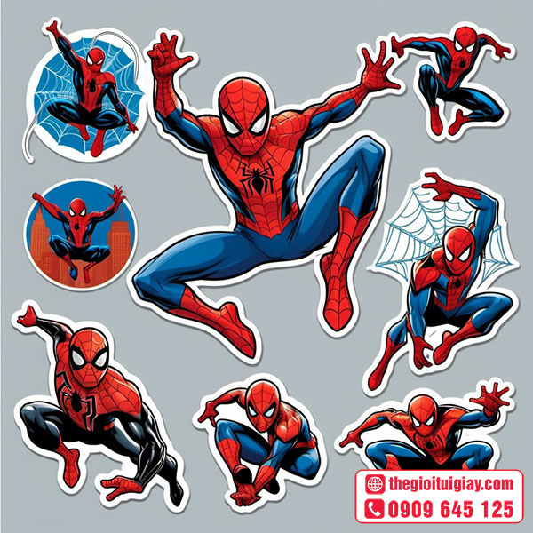 Mẫu sticker Spiderman ấn tượng