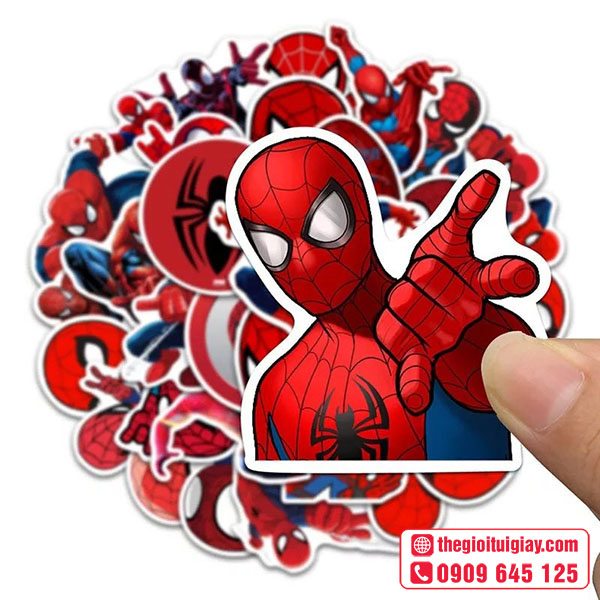 Mẫu sticker Spiderman bắn tơ