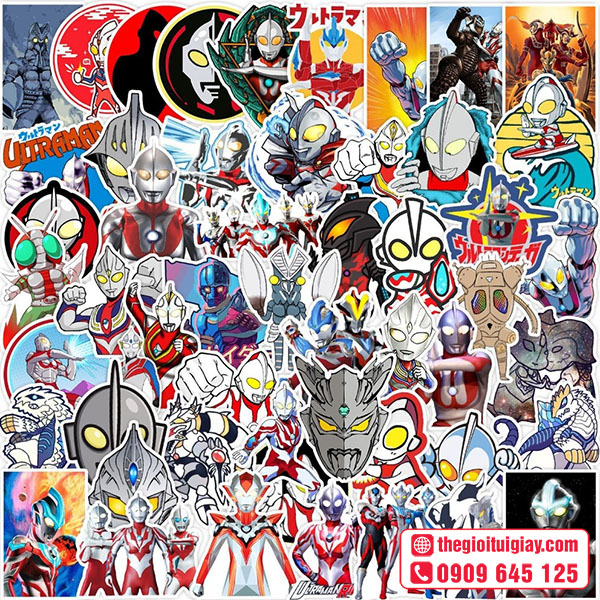 Mẫu sticker Ultraman sáng tạo