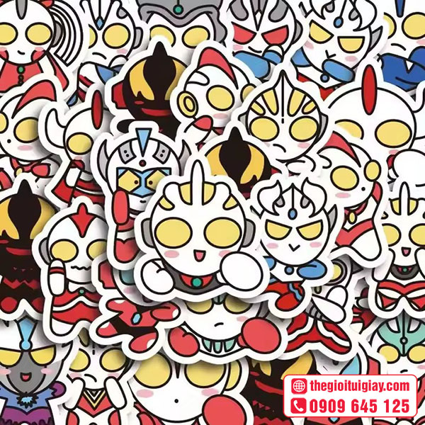 Mẫu sticker Ultraman chibi