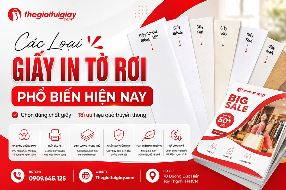 Các Loại Giấy In Tờ Rơi Phổ Biến & Hướng Dẫn Chọn Lựa