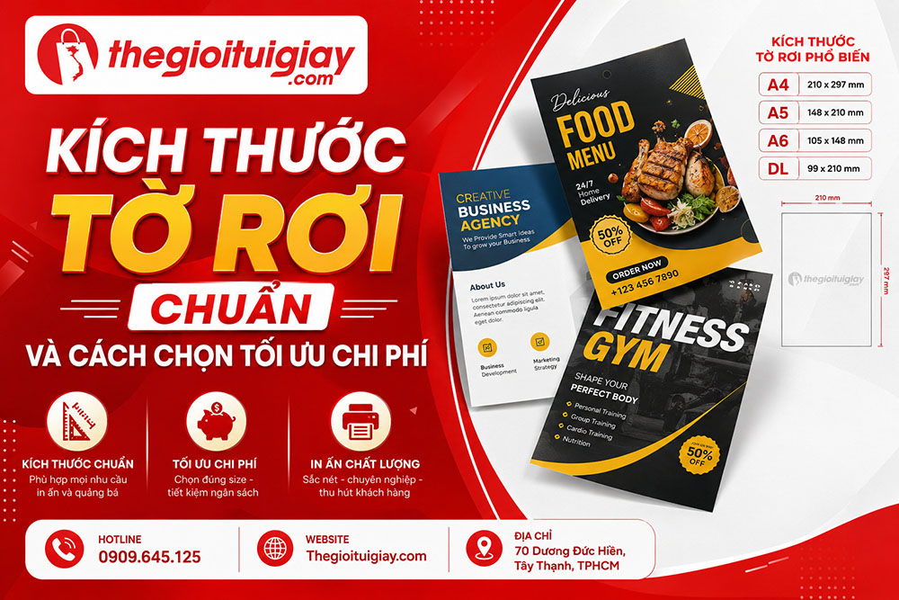 Kích Thước Tờ Rơi Chuẩn Và Cách Chọn Tối Ưu Chi Phí