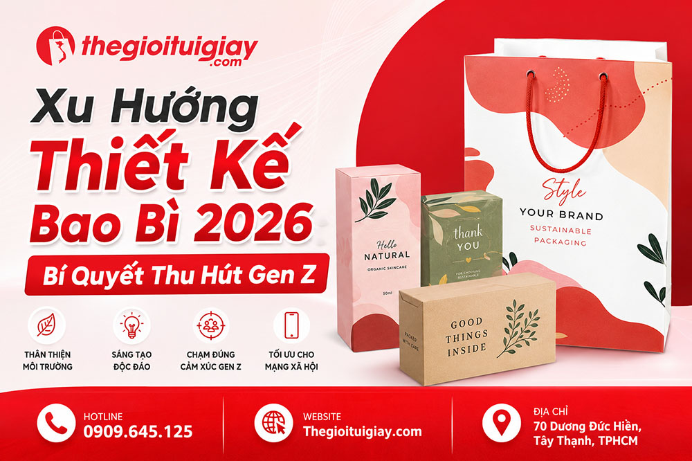 Xu Hướng Thiết Kế Bao Bì 2026: Bí Quyết Thu Hút Gen Z