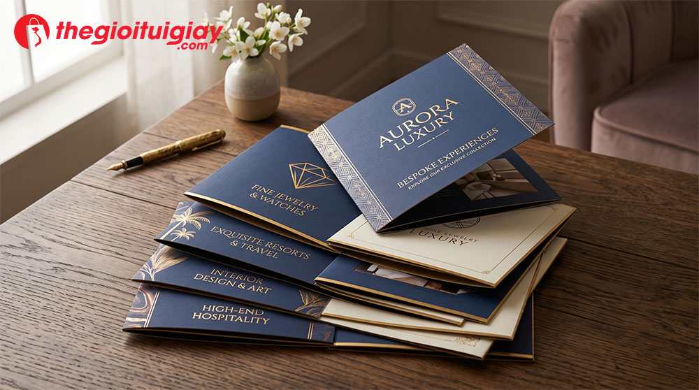 Các mẫu thiết kế brochure hình vuông sang trọng và độc đáo cho thương hiệu cao cấp