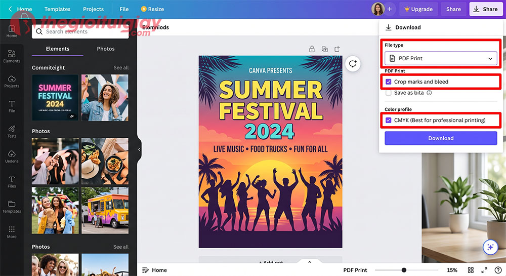 Cách xuất file in ấn chuẩn từ nền tảng Canva với hệ màu CMYK