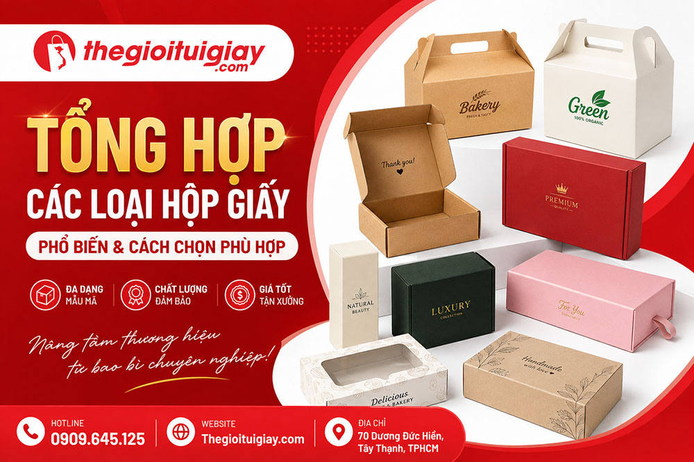 Tổng Hợp Các Loại Hộp Giấy Phổ Biến & Cách Chọn Phù Hợp