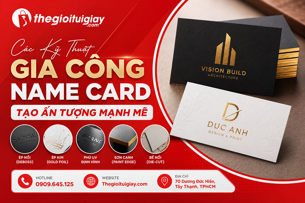 Các Kỹ Thuật Gia Công Name Card Tạo Ấn Tượng Mạnh Mẽ