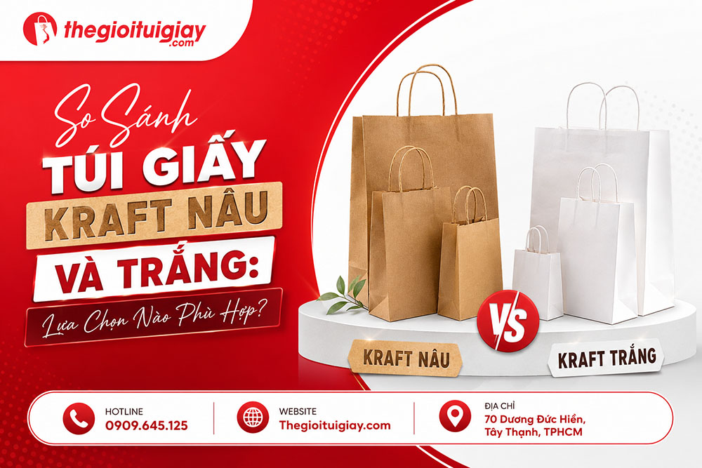 So Sánh Túi Giấy Kraft Nâu Và Trắng: Lựa Chọn Nào Phù Hợp?