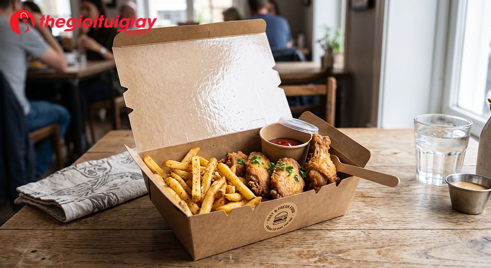 Ứng dụng hộp giấy Kraft trong ngành thực phẩm F&B