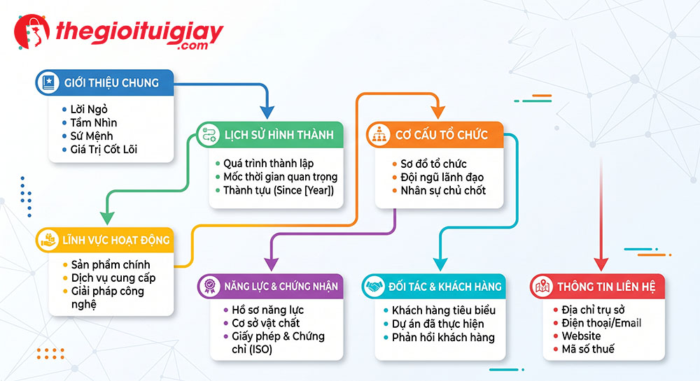 Sơ đồ cấu trúc profile công ty chuẩn