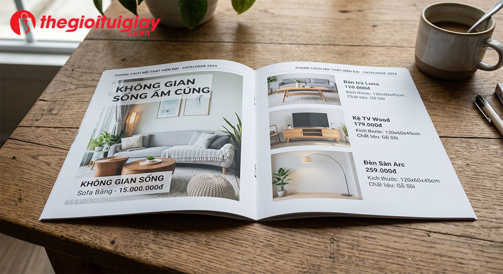 Kỹ thuật đóng gáy bấm kim giữa cho catalogue số trang ít