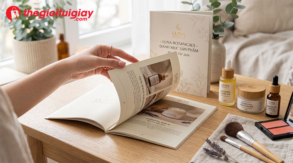 Kích thước catalogue A5 nhỏ gọn tiện lợi cho ngành mỹ phẩm