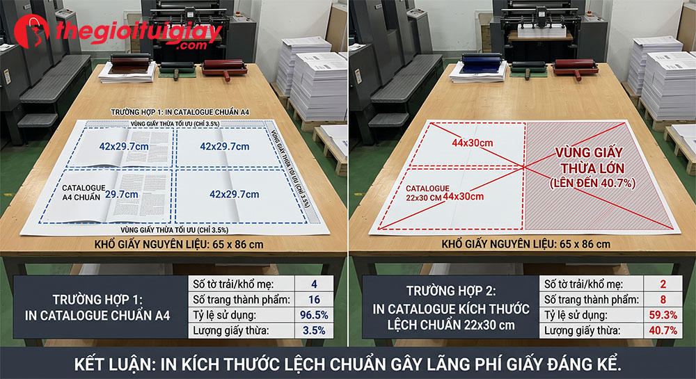 Bí quyết chọn kích thước catalogue chuẩn giúp tiết kiệm chi phí giấy in offset