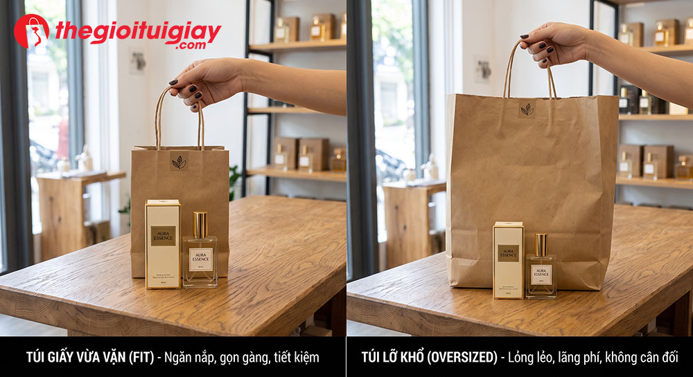 Tại sao việc chọn đúng kích thước túi giấy lại quan trọng đối với chi phí