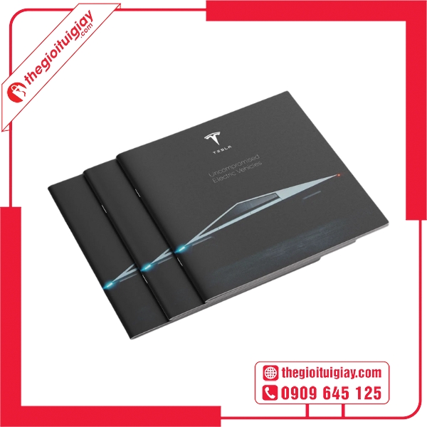 Mẫu catalogue xe điện với t&ocirc;ng m&agrave;u hiện đại v&agrave; sang trọng - Tesla