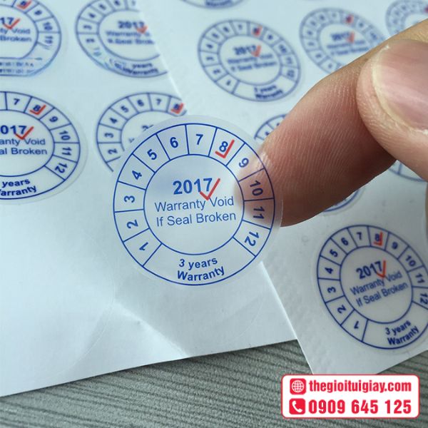 Mẫu tem bảo hành giá rẻ với số lượng linh hoạt, đáp ứng mọi nhu cầu