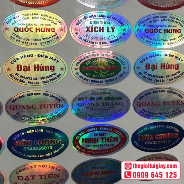  Mẫu tem bảy màu độc đáo giúp khẳng định thương hiệu 