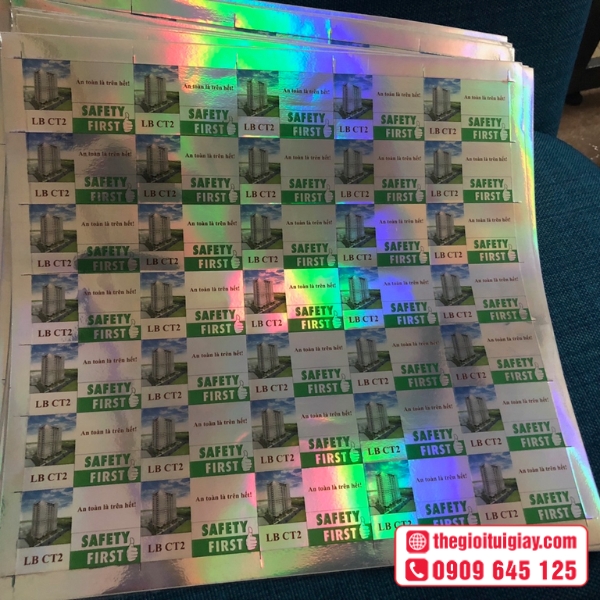  Mẫu in tem bảy màu hologram 